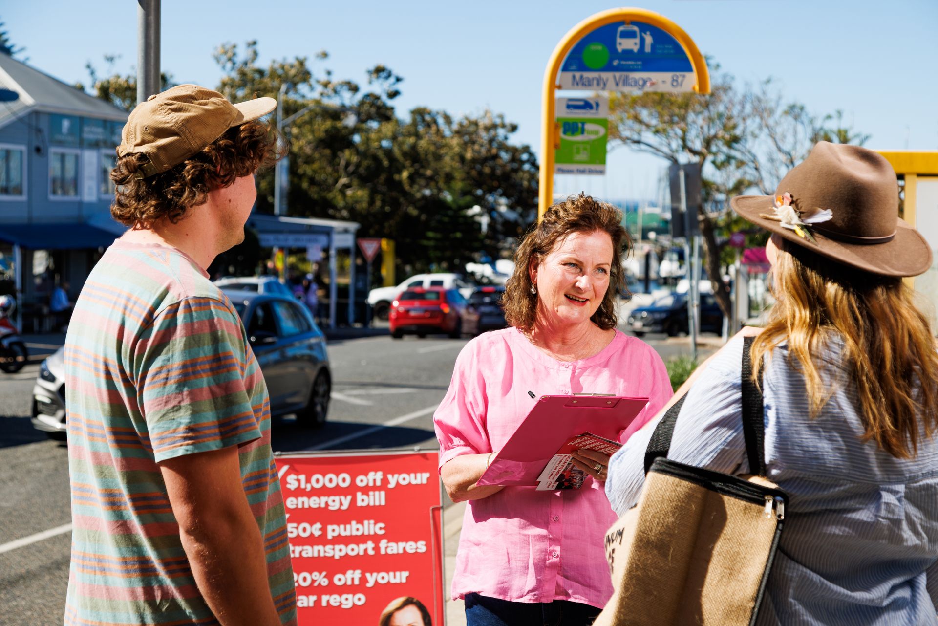 Joan Pease MP with young people in Manly, QLD